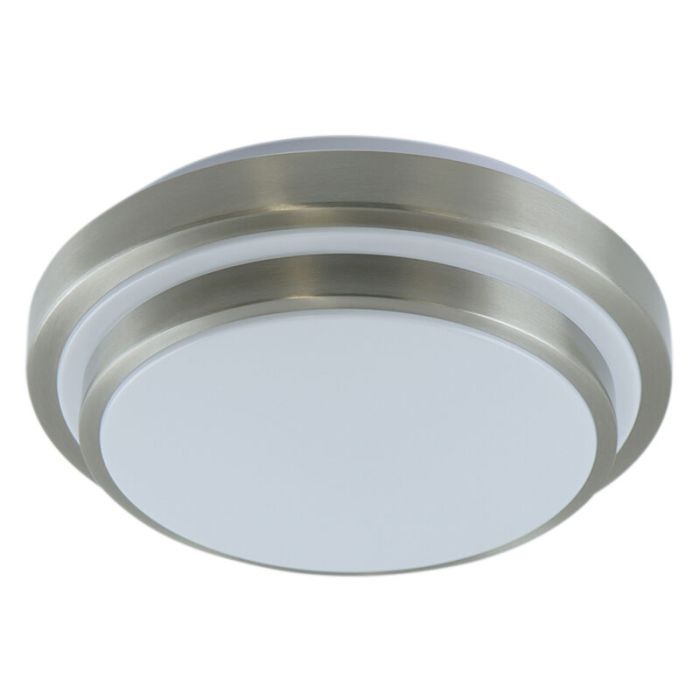 Modern taklampa badrum nickel, Jaro, 12W, 3000K LED, IP44
