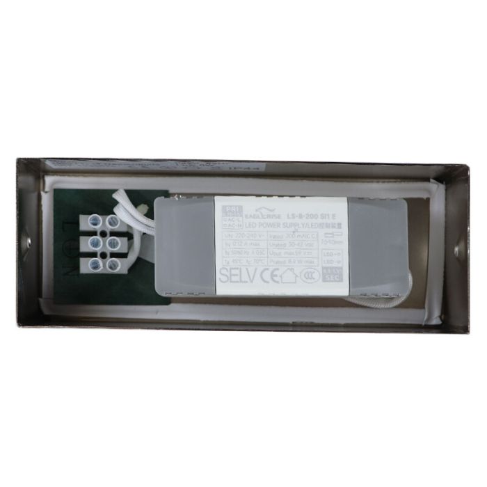 Modern spegelbelysning nickel, Steffy, 8W, 3000K LED, IP44