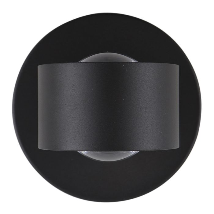 Modern up down vägglampa svart, Izzet, 6W, 3000K LED