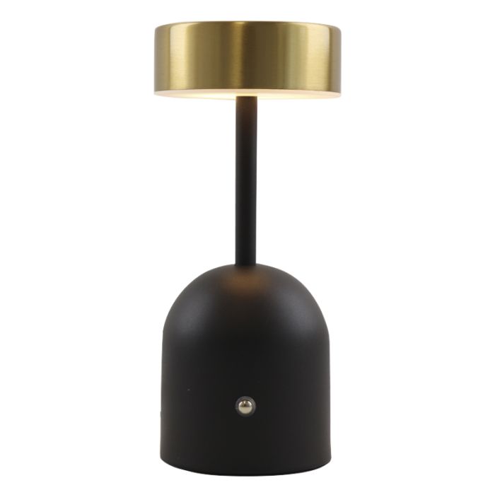Modern bordslampa mässing, Isabel, 3W, 3000K LED, med brytare