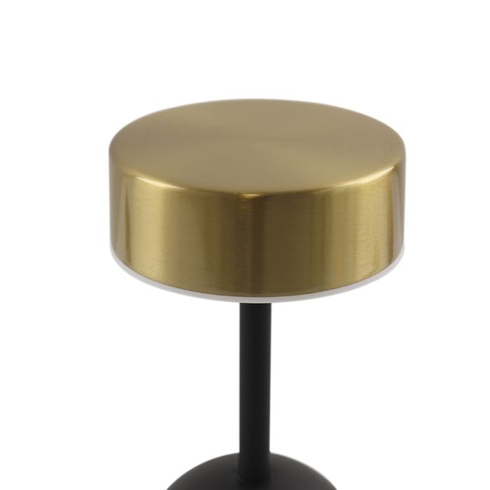 Modern bordslampa mässing, Isabel, 3W, 3000K LED, med brytare