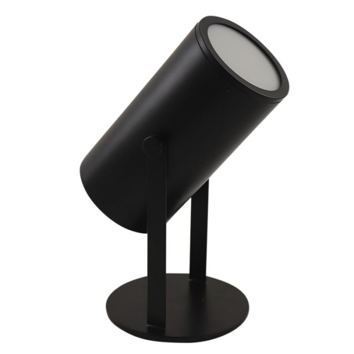 Modern uppladdningsbar bordslampa svart, Elko, 2W, 3000K LED, med brytare