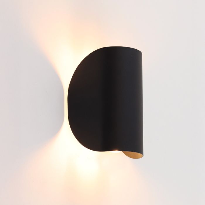 Modern vägglampa svart, Salomon