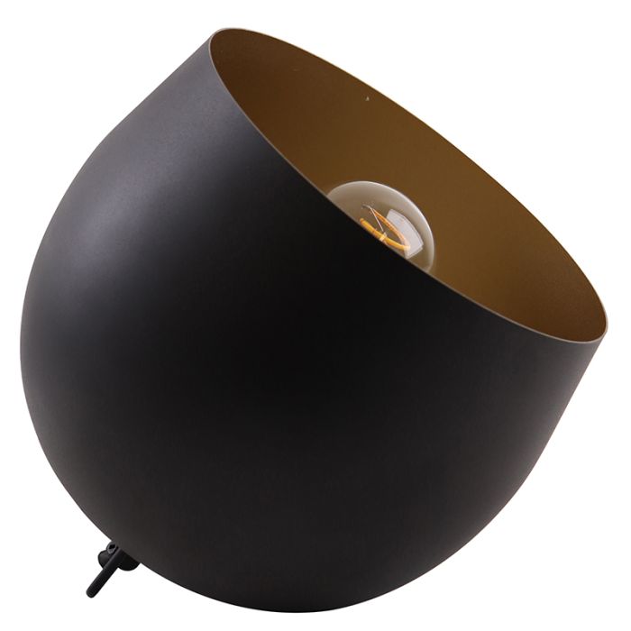 Modern bordslampa svart, Whitney, med brytare
