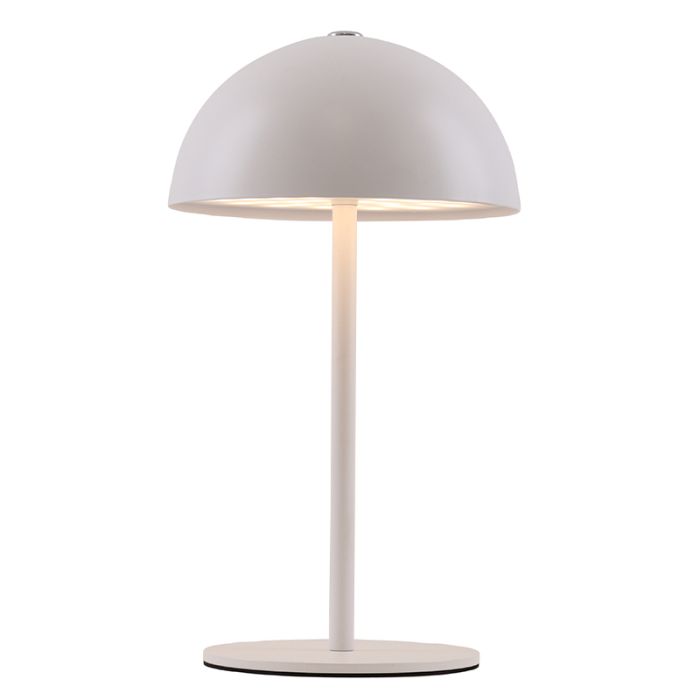 Retro bordslampa vit, Douwe, 4W, dim to warm LED, med beröringsdimmer