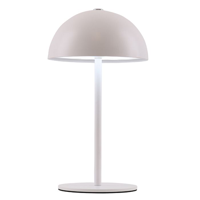 Retro bordslampa vit, Douwe, 4W, dim to warm LED, med beröringsdimmer