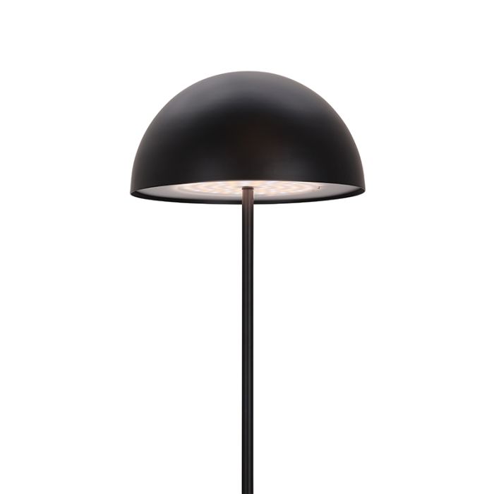 Retro golvlampa svart, Douwe, 4W, dim to warm LED, med beröringsdimmer
