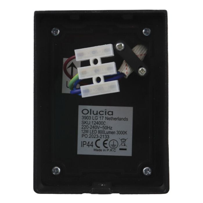 Modern utelampa svart, Manel, 12W, 3000K LED, IP44
