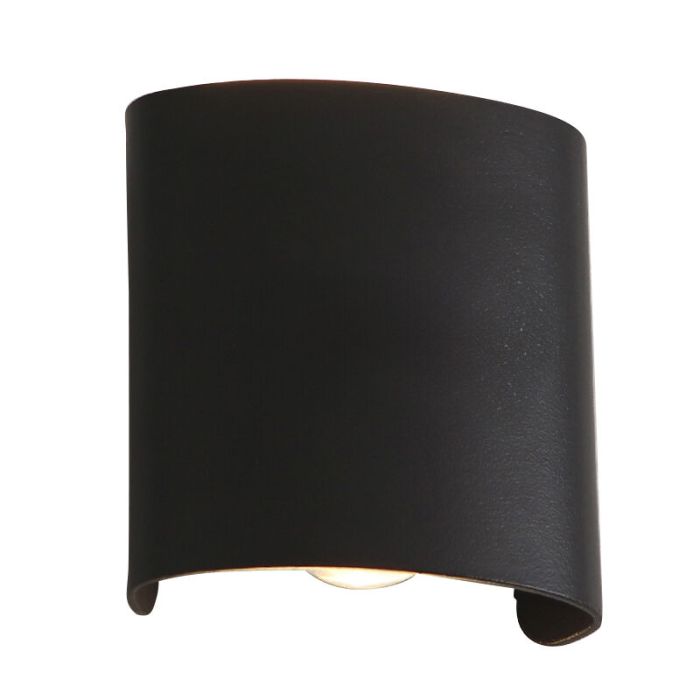 Aluminium utelampa svart, Marcio, 2W, 3000K LED, IP54
