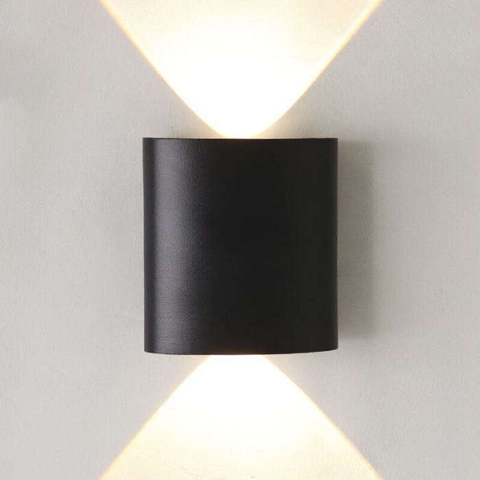 Aluminium utelampa svart, Marcio, 2W, 3000K LED, IP54