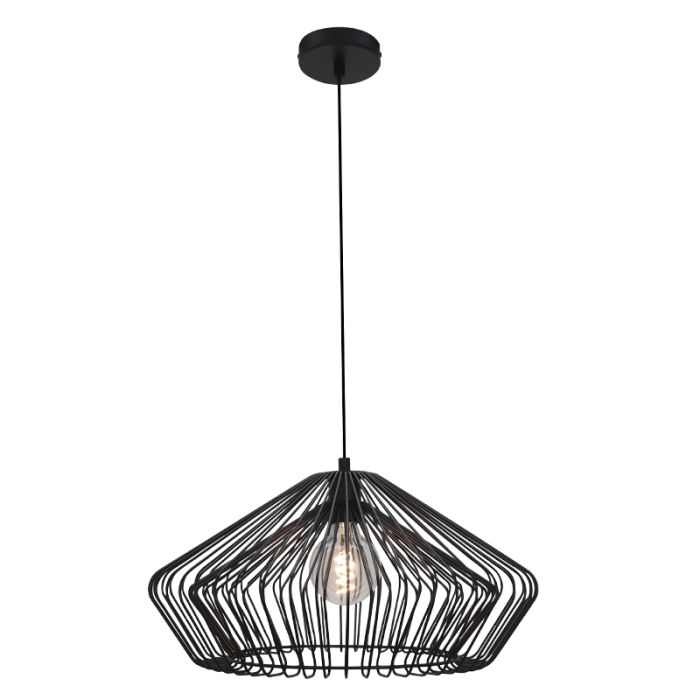 Industri fönsterlampa svart, Matti