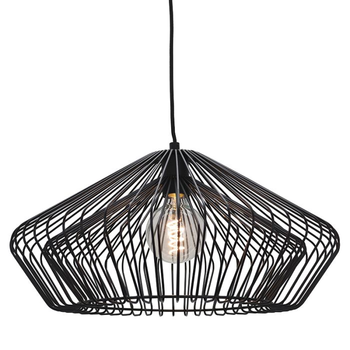 Industri fönsterlampa svart, Matti