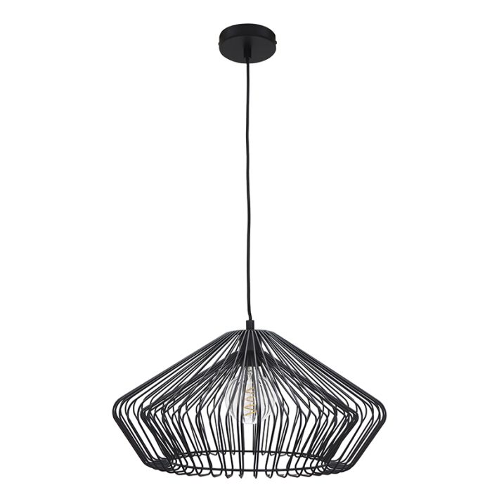 Industri fönsterlampa svart, Matti