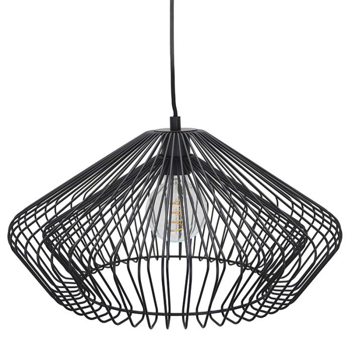 Industri fönsterlampa svart, Matti