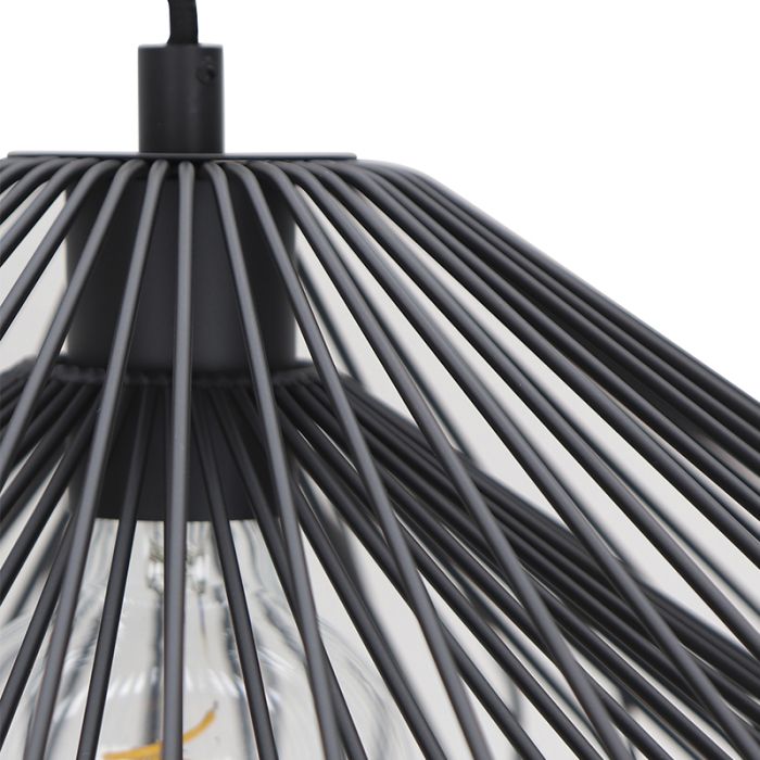 Industri fönsterlampa svart, Matti