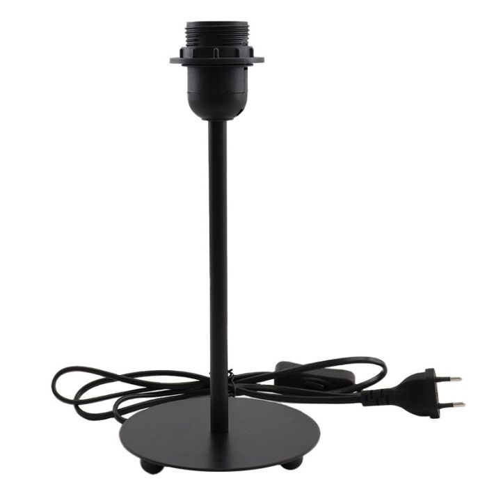 Svart bordslampa utan skärm metall, Eileen, med brytare