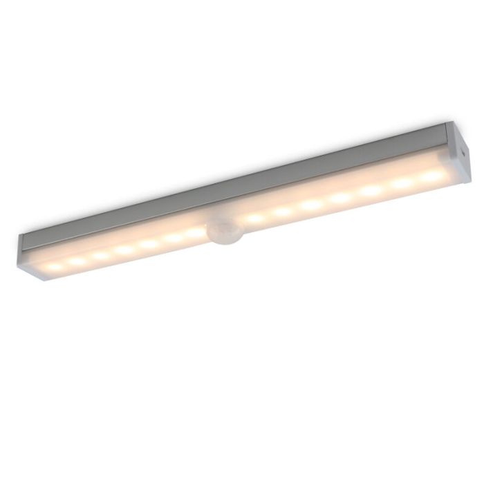 Silver skåplampa plast, Ilana, 1W, 3000K LED