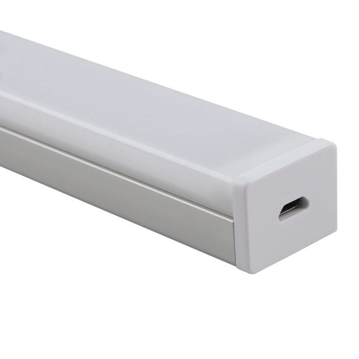 Silver skåplampa plast, Ilana, 1W, 3000K LED