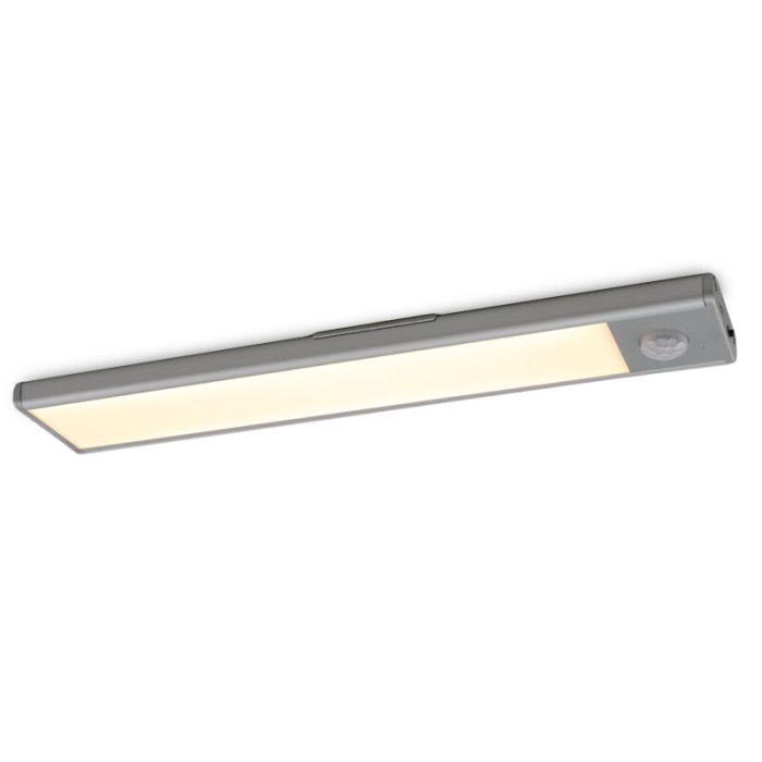 Silver skåplampa plast, Ilana, 1W, 3000K LED