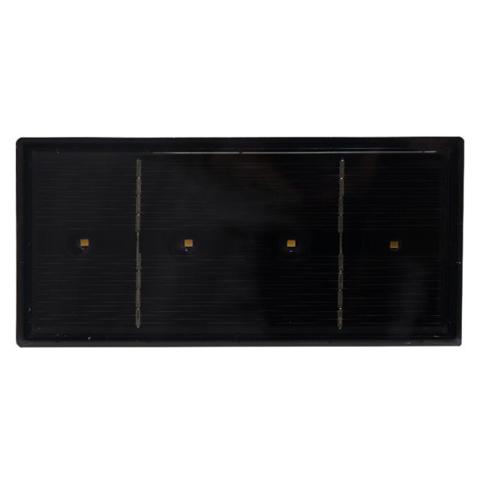 Svart utomhus vägglampa solcell plast, Sunaina, 1W, 3000K LED, IP65