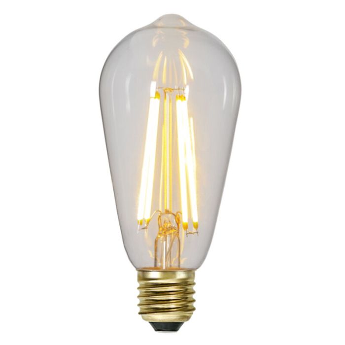 3-stegs dimbar filament E27 ST64 Edison, 6,5w extra atmosfärisk vit (2100k)