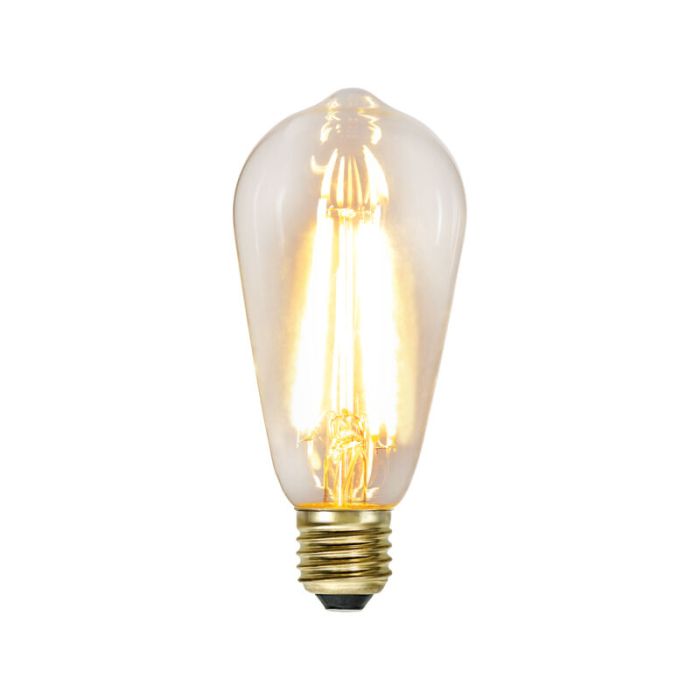 3-stegs dimbar filament E27 ST64 Edison, 6,5w extra atmosfärisk vit (2100k)