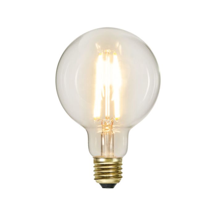3-stegs dimbar E27 filament stor glödlampa G95, 6w extra atmosfärisk vit