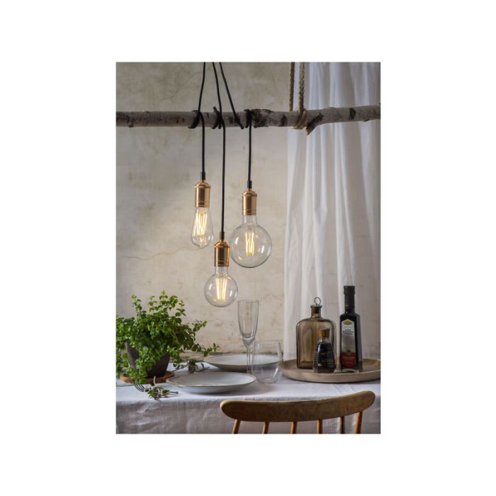 3-stegs dimbar E27 filament stor glödlampa G95, 6w extra atmosfärisk vit