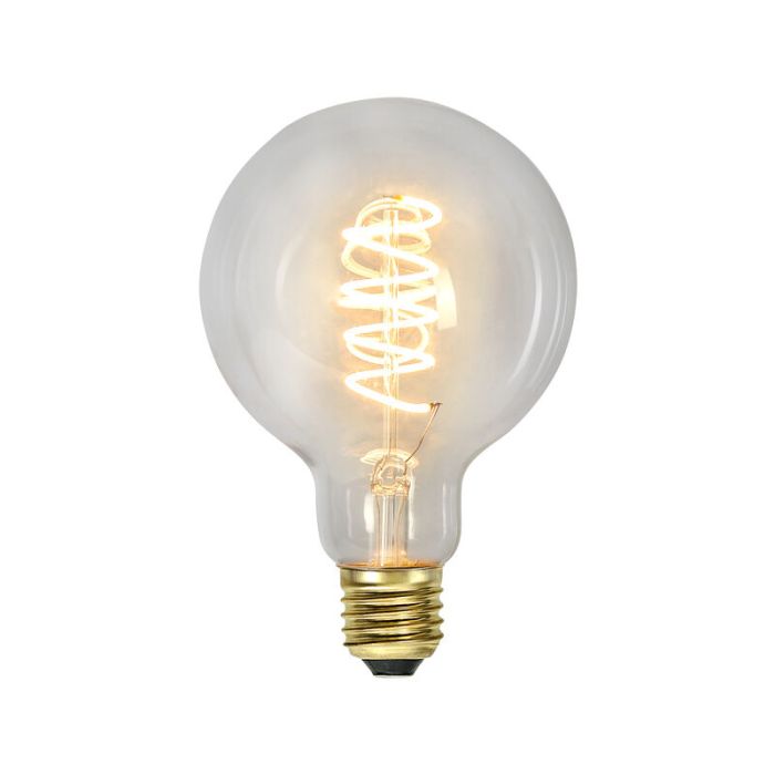 3-stegs dimbar E27 filament spiral stor sfär G95, 4w extra atmosfärisk vit