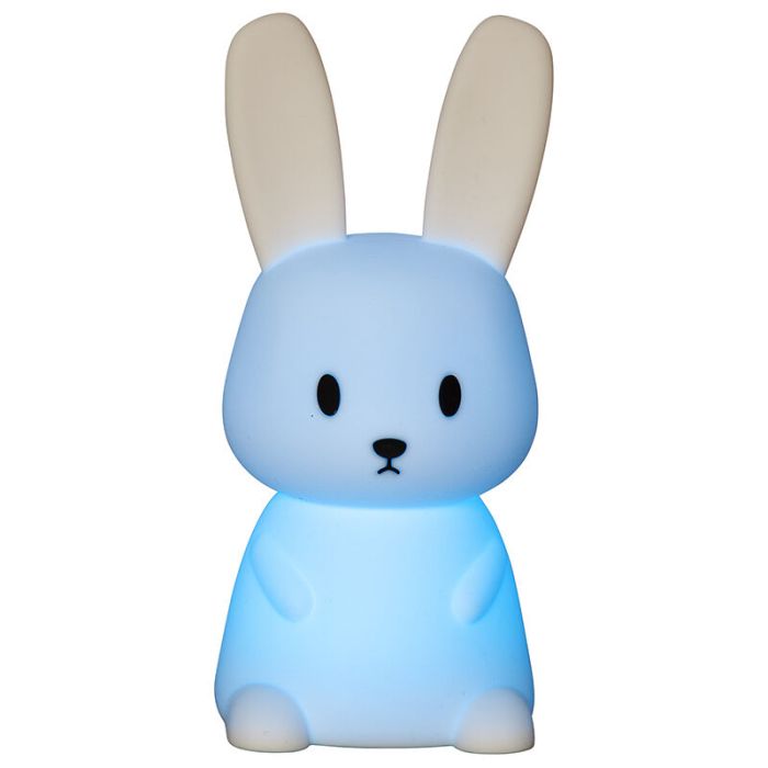 Plast nattlampa barn vit, Bunny, 0,5W, RGBW LED, med brytare