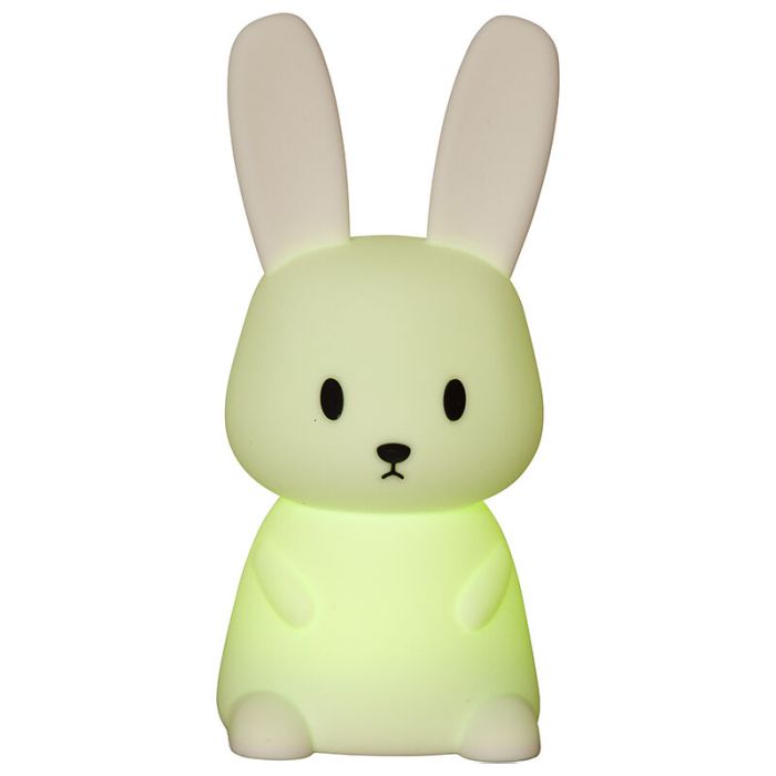 Plast nattlampa barn vit, Bunny, 0,5W, RGBW LED, med brytare