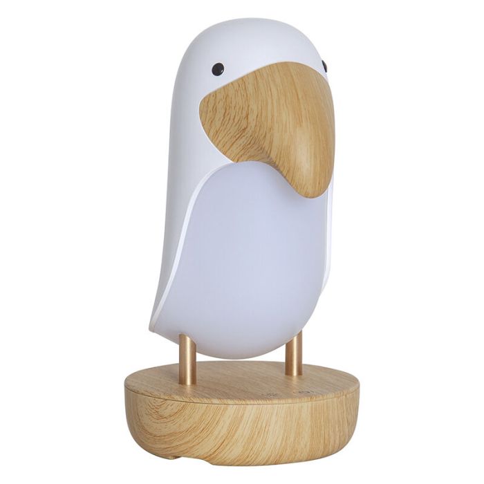 Plast nattlampa barn vit, Toucan, 0,54W, 3000K LED