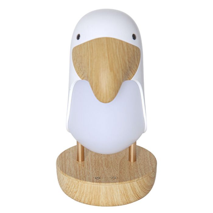 Plast nattlampa barn vit, Toucan, 0,54W, 3000K LED