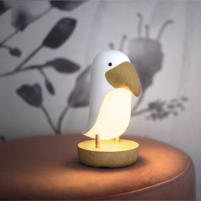 Plast nattlampa barn vit, Toucan, 0,54W, 3000K LED