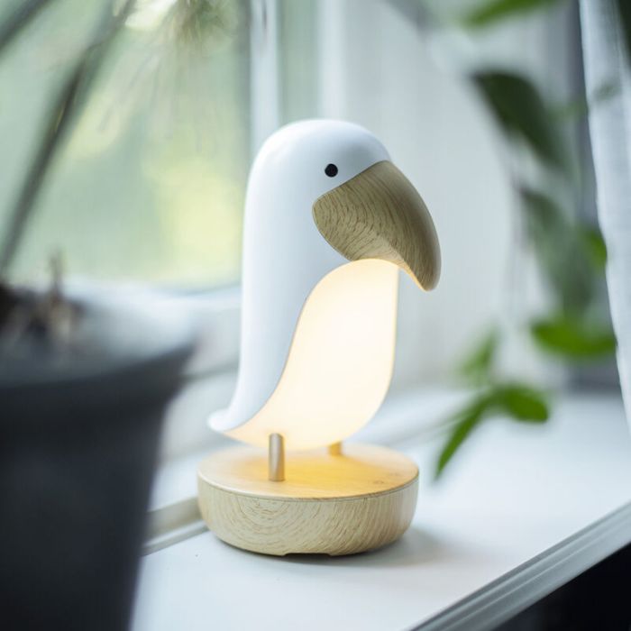 Plast nattlampa barn vit, Toucan, 0,54W, 3000K LED