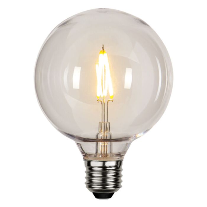 Plast G95 E27 lampa för utomhusbruk, 2200K, transparent