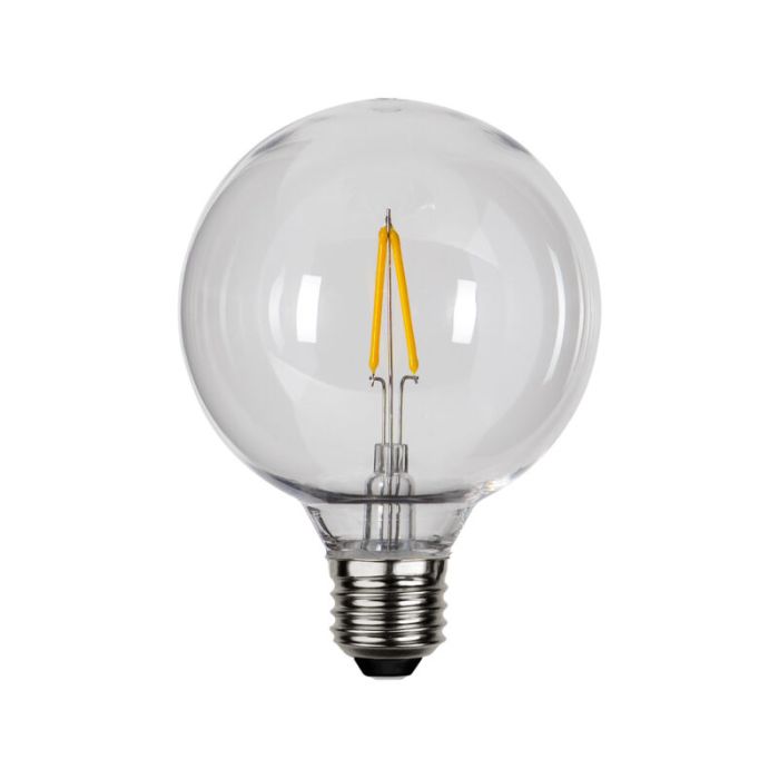 Plast G95 E27 lampa för utomhusbruk, 2200K, transparent