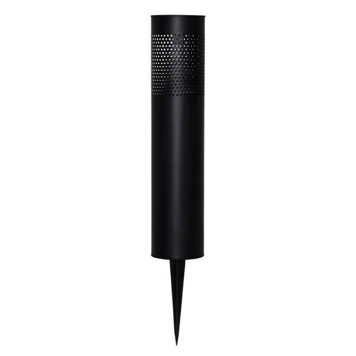 Aluminium solcellslampa markspjut svart, Adela, 0,064W, 3000K LED, IP44