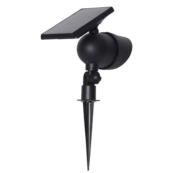 Aluminium solcellslampa markspjut svart, Ancilla, 0,064W, 3000K LED, IP44