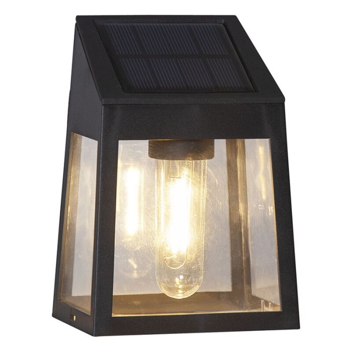 2-pack moderna solcellslampor Amro, svart