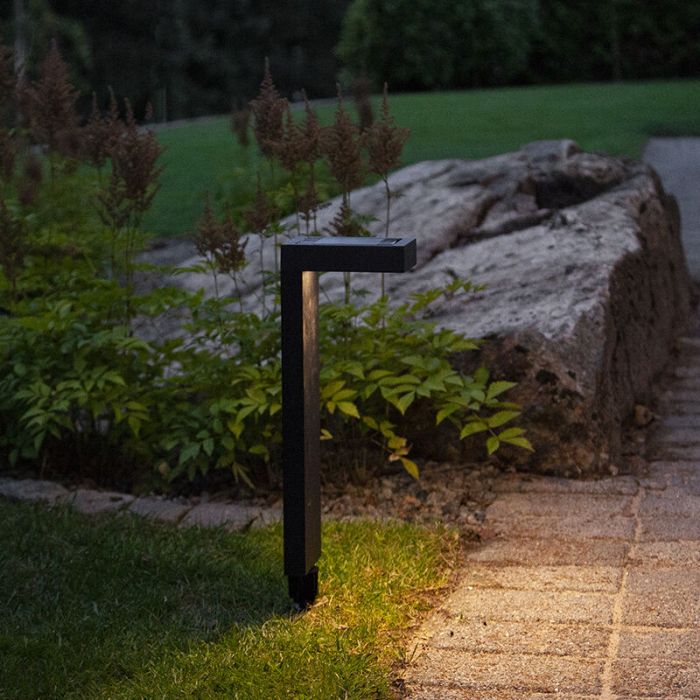 Modern solcellslampa markspjut svart, Anandi, 0,06W, 3000K LED, IP44