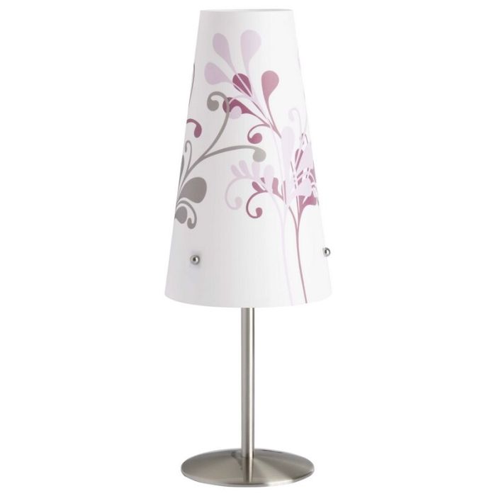 Plast bordslampa krom, Nayra