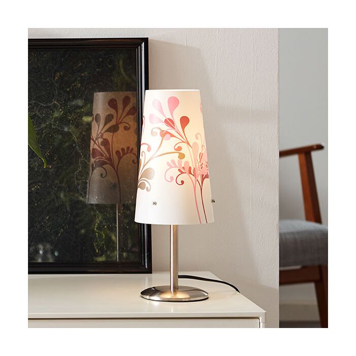 Plast bordslampa krom, Nayra