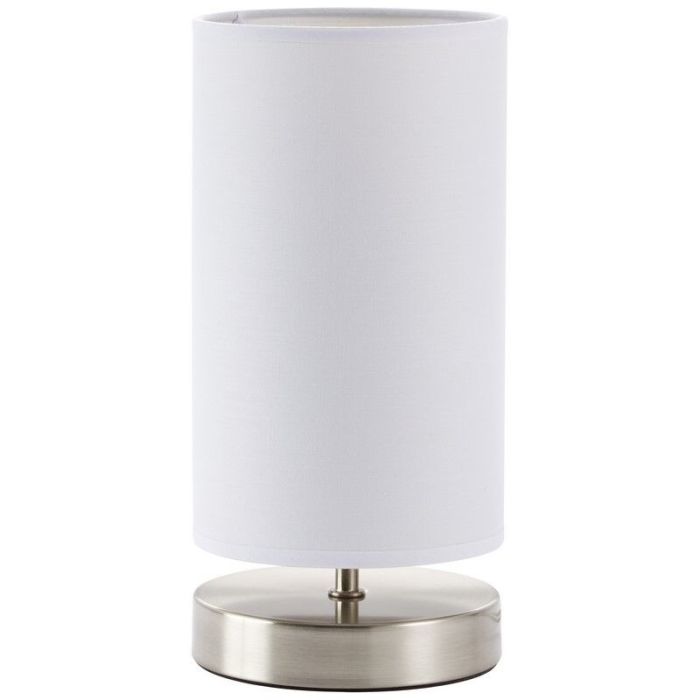 Tyg bordslampa vit, Merinde, med brytare