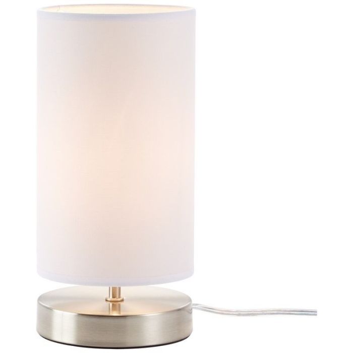 Tyg bordslampa vit, Merinde, med brytare