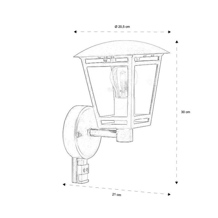 Modern utomhus vägglampa med rörelsesensor svart, Jedidjah, IP44