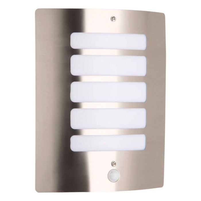 Metall utomhus vägglampa med rörelsesensor krom, Alea, IP44