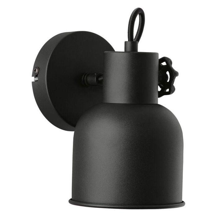 Industri väggspotlight svart, Shiva