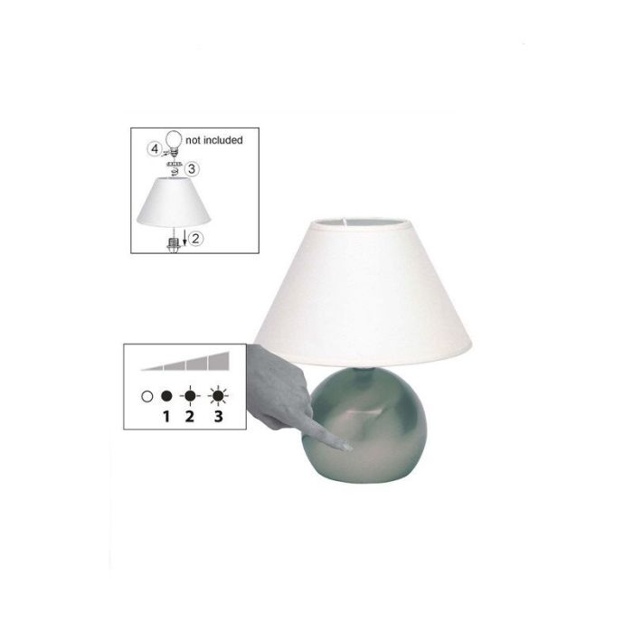 Metall bordslampa krom, Robijn, med beröringsdimmer