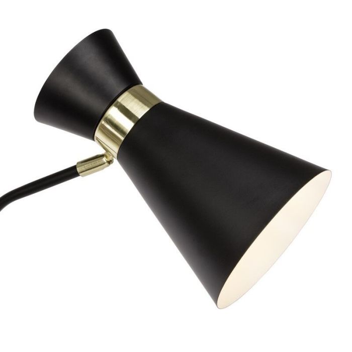 Modern golvlampa guld, Albane, med brytare